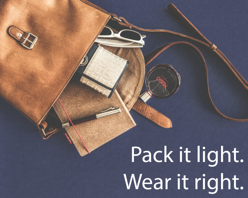 Pack it light. Wear it right: Handbags